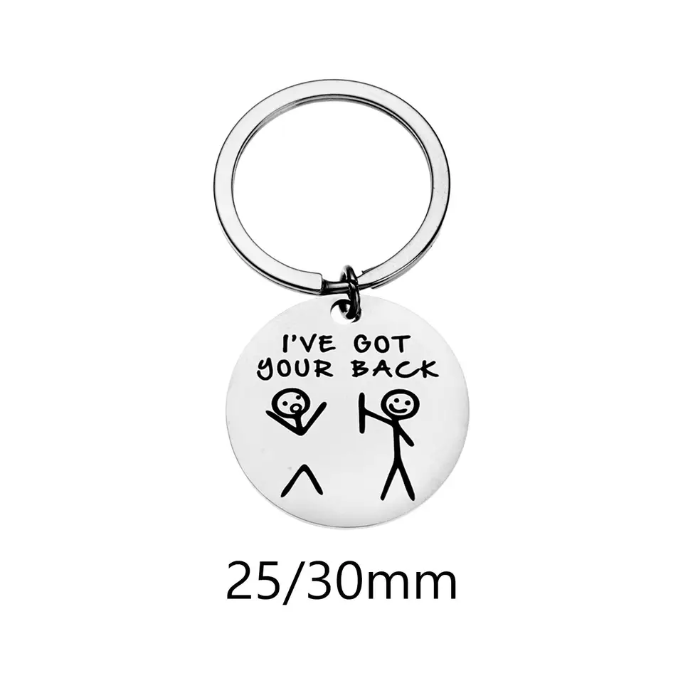 Najlepší priateľ Keychain l'E Got Your Back Keychain Bling Bling Capeck Decor Zinc