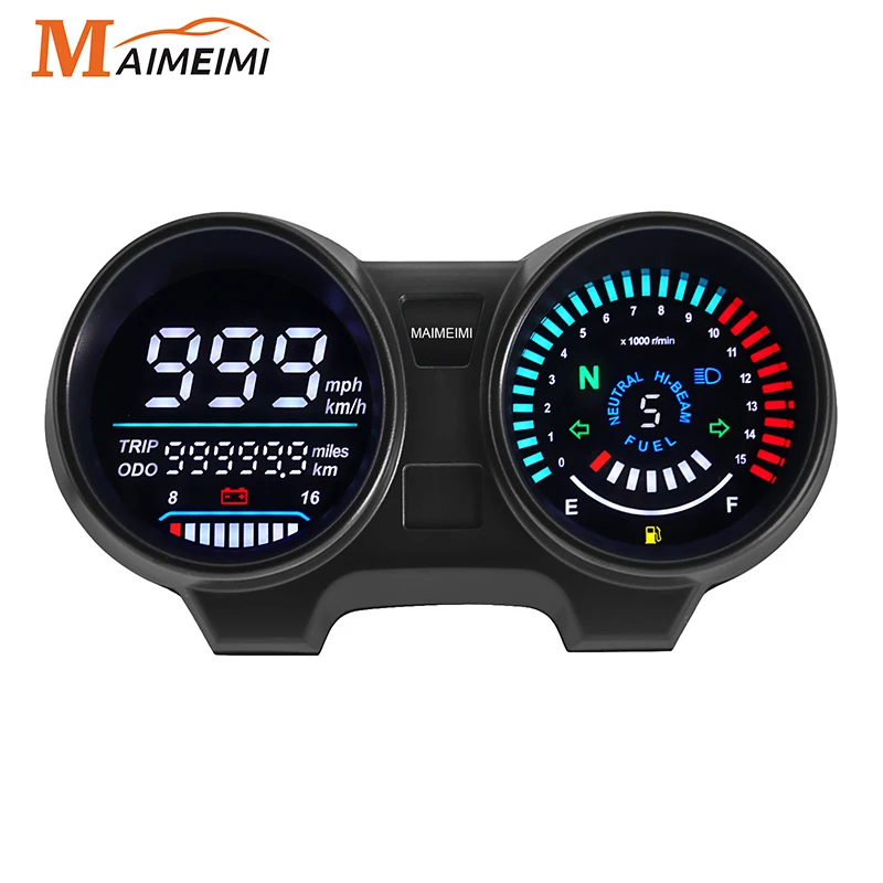 Najnovšia digitálna LED elektronická elektronika Motocykel merač rýchlomer pre Brazíliu pre Titan pre Honda CG150 2004-2009 FAN150