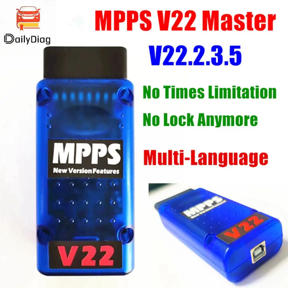 Najnovšia verzia v22.2.3.5 MPPS V22 Master no tokens Limited No Lock Výkonný programovací nástroj na čítanie/zápis