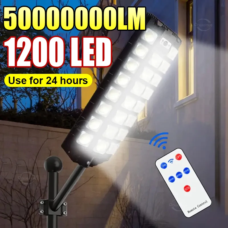 Najnovšia výkonná vonkajšia solárna lampa snímača pohybu ultra svetlé LED solárne svetlo 3 režim záhradné slnečné svetlo pouličná cesta Lucerna