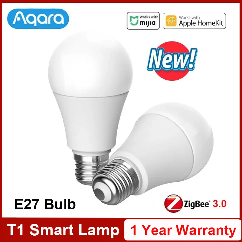 Najnovšia žiarovka Aqara Smart Led T1 Zigbee 3.0 Bluetooth E27 2700k-6500k 220-240V Smart Home Light Light pre Mihome App Homekit