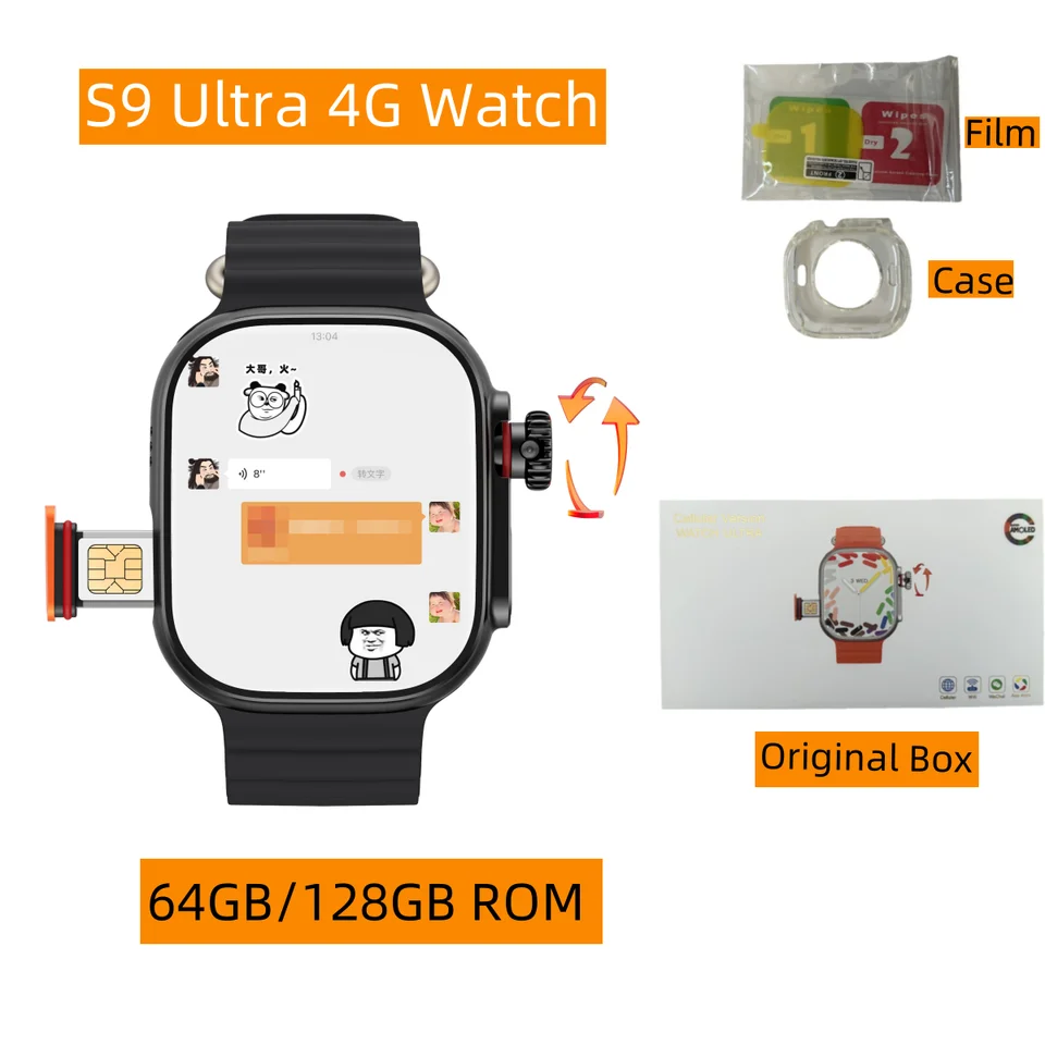 Najnovšie inteligentné hodinky 4G Android System 2,2 palca 448*528 AMOLED CAMERA GPS WIFI SMARTWATCH