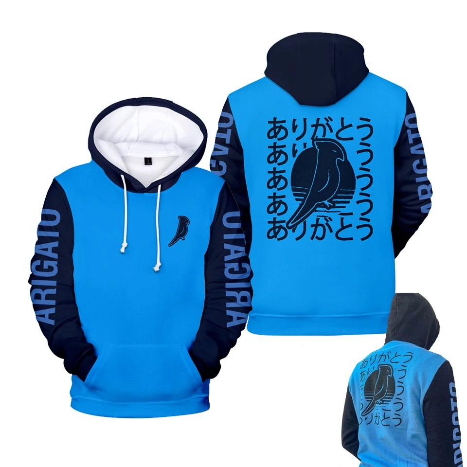 Najnovšie jaiden animácie Merch mikiny Pullover Ari Bird Logo Arigato mikina vianočné vianočné pre mužov a ženy unavujúce mužov