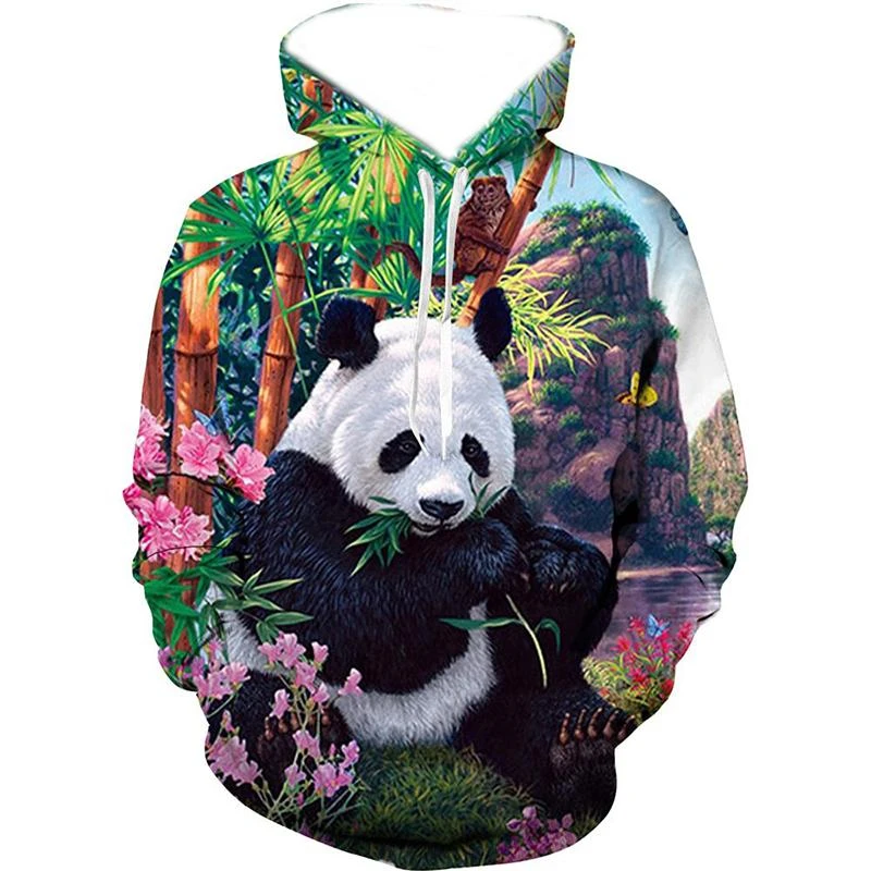Najnovšie kreatívne čínske panda mužov Ženy mikiny mikina harajuku 3D tlač Pattet roztomilý pullover