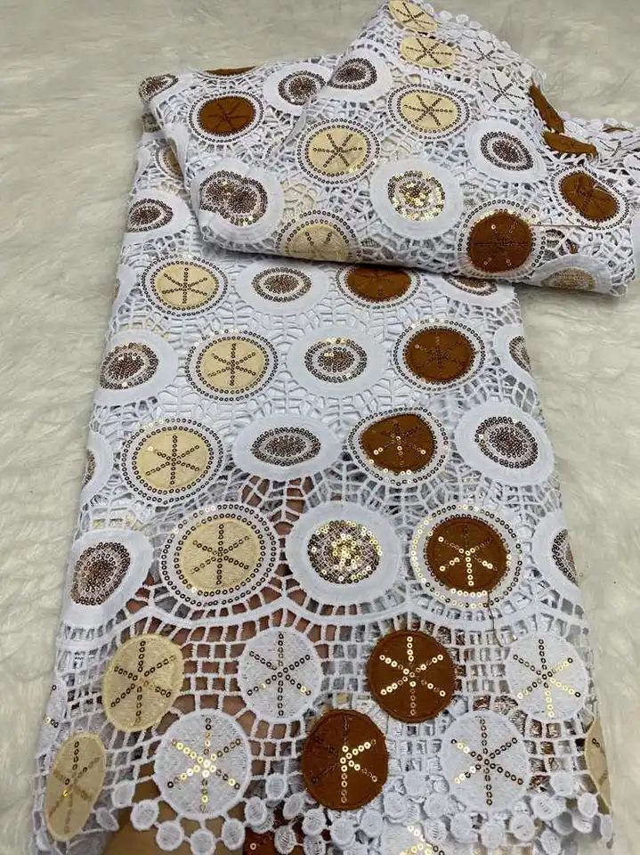 Najnovšie nigérijské guipure čipky štýly Tulle Cotton Voile Dantelle Lace Lace African Lace Lace Tkanina