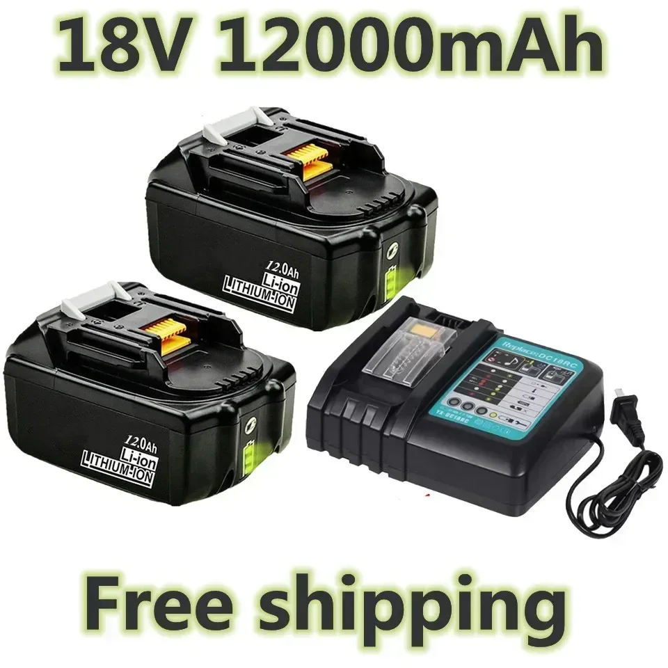 Najnovšie vylepšené BL1860 Nabíjateľná batéria 18 V 12000MAH Littium ión pre Makita 18V Battery BL1840 BL1850 BL1830 BL1860B LXT400