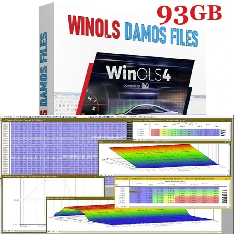Najnovšie Winols 4,7 93 GB Winols Damos Big Pack (nové) 1,61 1,2 5.3 Titanium ECM s Immo Service Tool v2.0 zadarmo ER