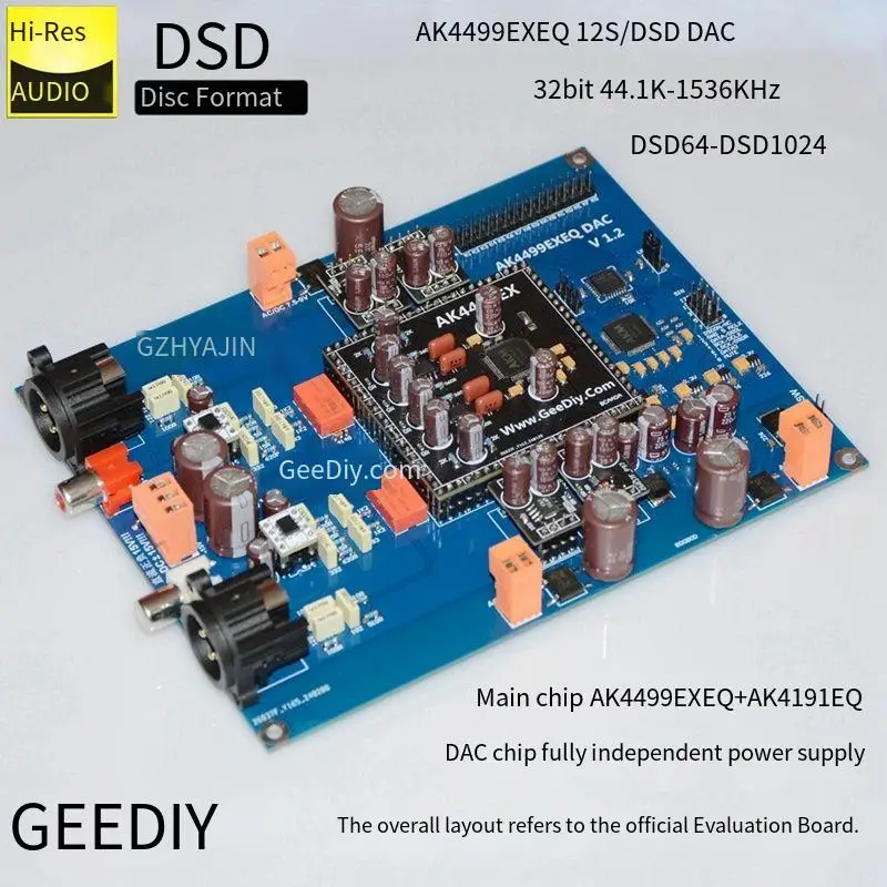 Najnovší AK4499 ex I2S/DSD Audio DAC Decoder 32bit 1536kHz DSD1024