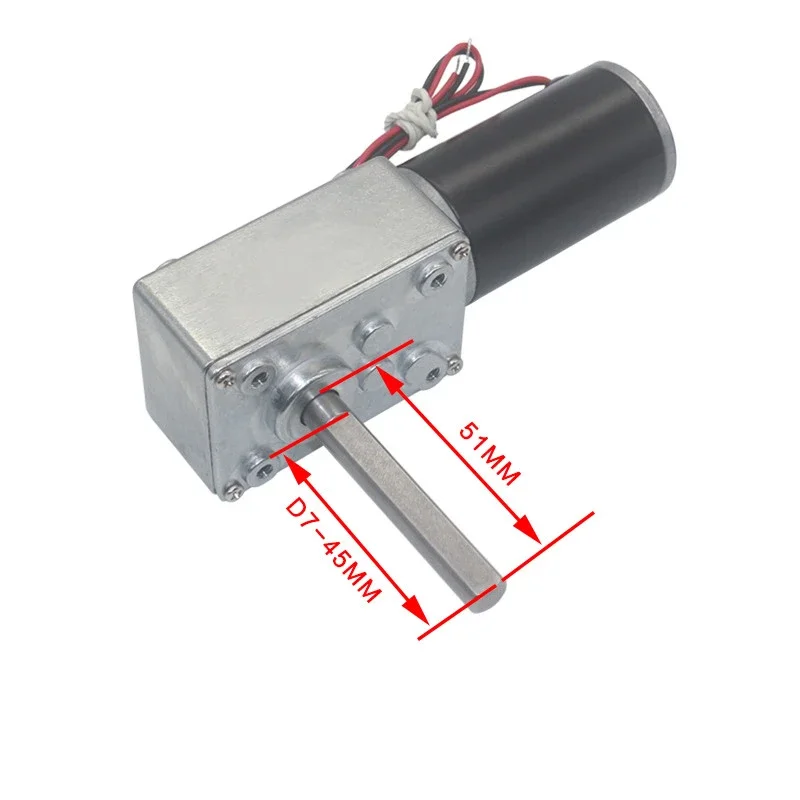 Najnovší dizajn DC 12 24 V Vysoký krútiaci moment 5840-31ZY DC Worm Gear Motor s reverzným motorom self-lock predlžovacieho hriadeľa