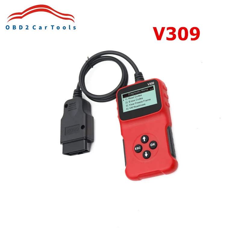 Najnovší upgrade V309 OBD2 OBDII Automatické vozidlo Diagnostický skener automobilový kód Auto diagnostický nástroj na opravu vozidla Diagnostický skener vozidla