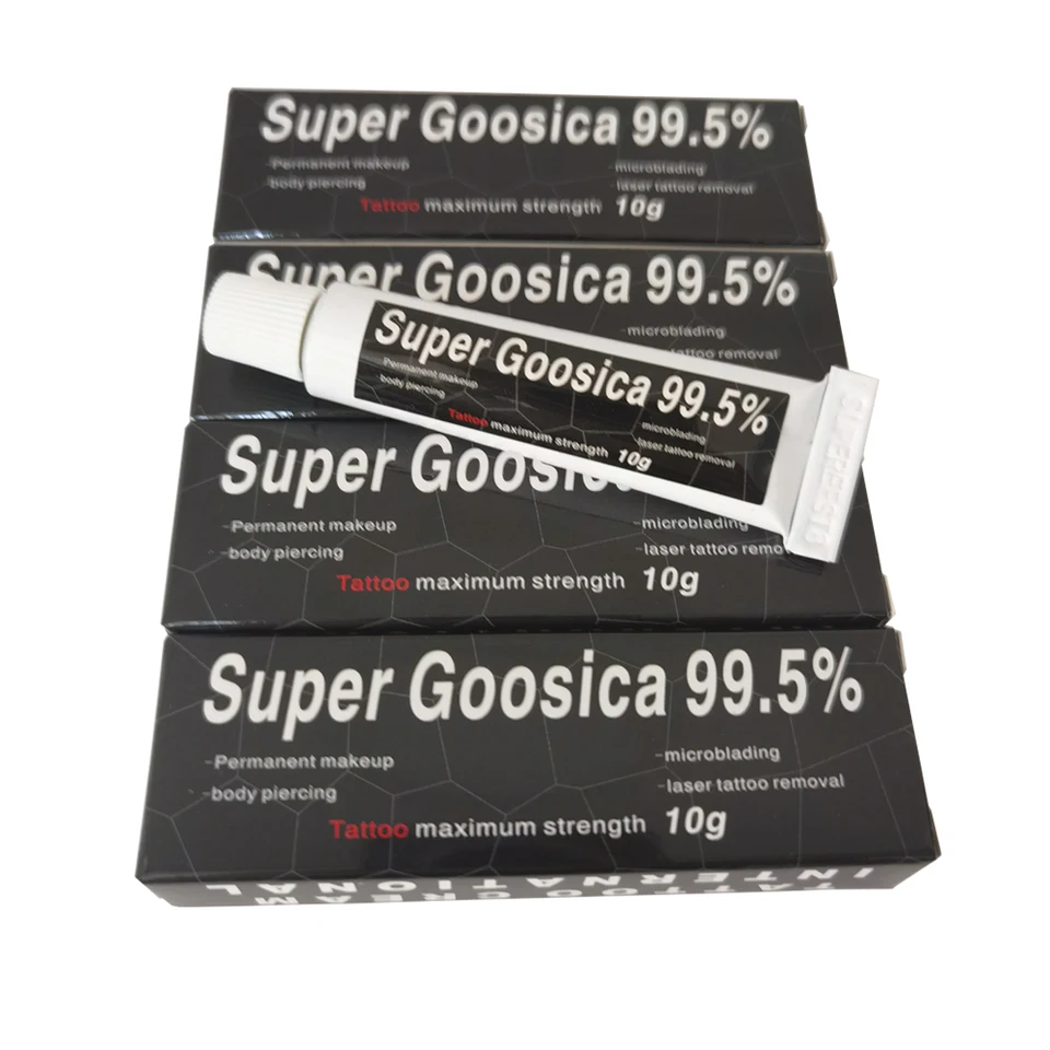 Najnovší vysoko kvalitný 99,5% Super Gooscia tetovací krém pred trvalým make-upom mikrobladingom piercing obočia pery tela krása 10g
