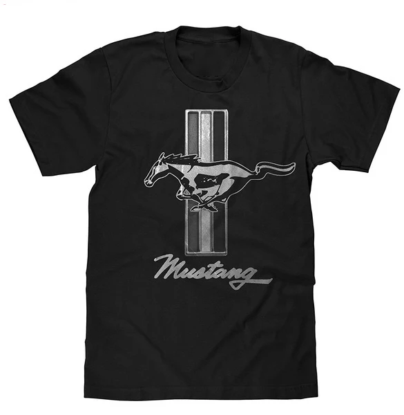 Najpredávanejšie 2022 Ford Mustang Logo Tričko Čierne chladné tričko plus veľkosť 100% bavlna Štyri sezóny Pohodlné absorpcie potu pre mužov