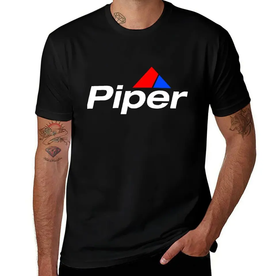 Najpredávanejší-Piper Aircraft Merchandise Tričko Tričko prevyšujú tričká Man Valentines Oblečenie letné vrcholy pánske oblečenie