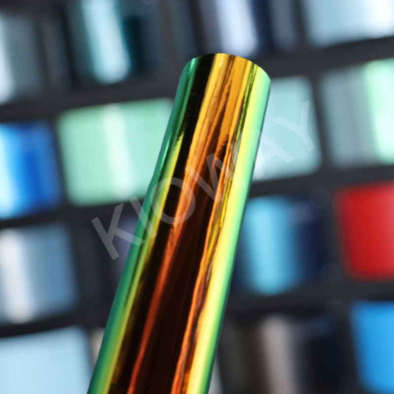Najvyššia kvalita mystického chrómového baliaceho filmu Rainbow Vinyl Wrap Holografická nálepka automobilov Nízke počiatočné prilepenie lepidla Rôzne farby