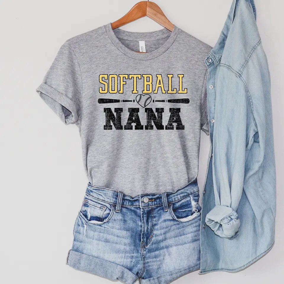 Nana Softball Tirls Dámske tričko roztomilé pre darčeky babička tričko