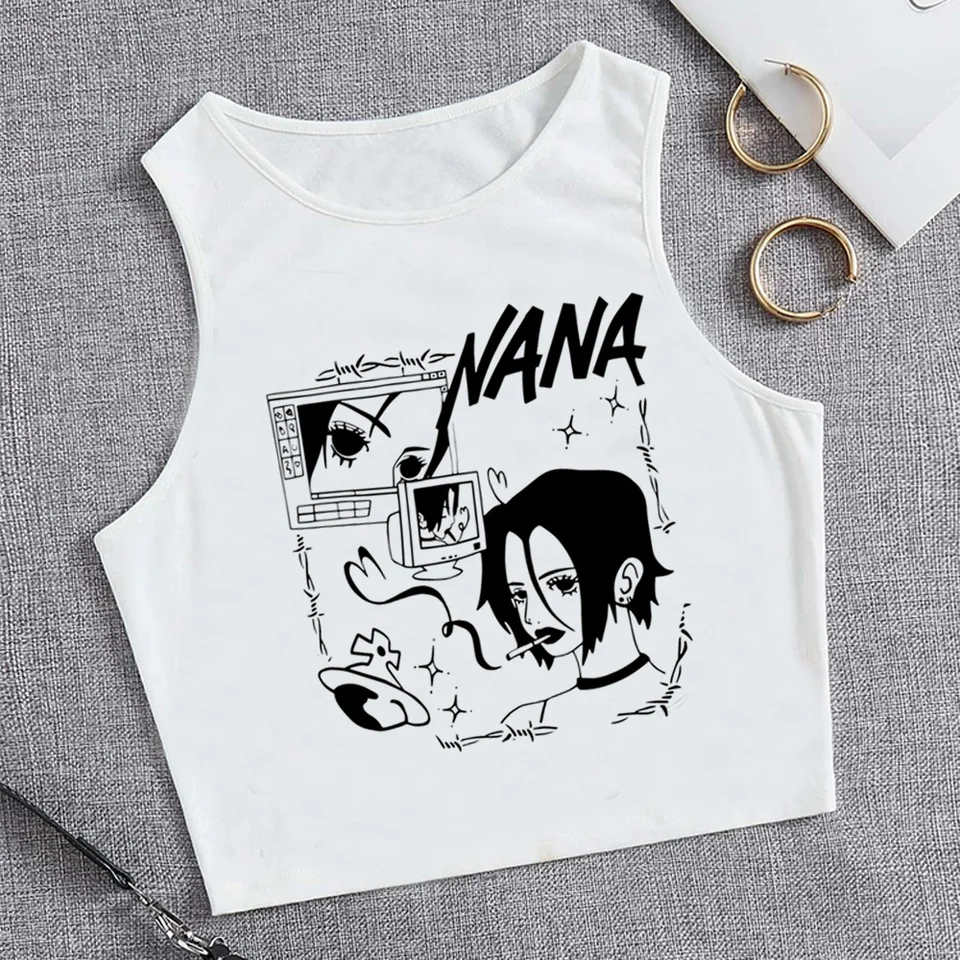 Nana yk2 goth plodina špičková žena Kawaii rozprávka Grunge Trase Tričká