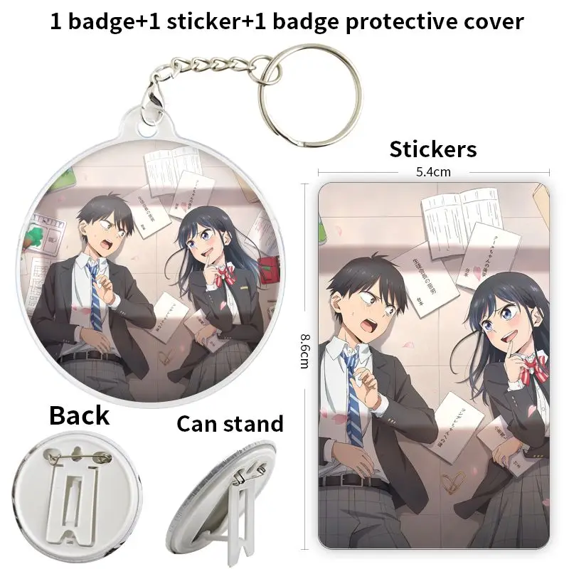 Nanakura rin kitahama eiji anime postava Soft gombík odznak brošň