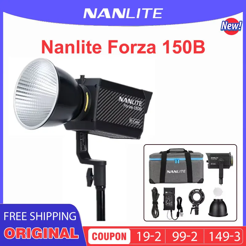 Nanguang Nanlite forza 150b LED svetlo BI-COLOR 2700K-6500K VIDEO LIGHT Professional Studio STROBE FLOBE LAMP LILLATING NOVINKA