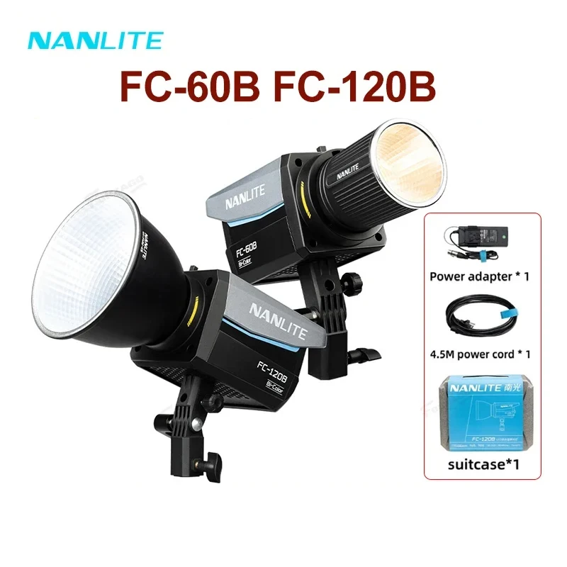 Nanlite FC-60B FC-120B LED Photografia LIGHT BI-COLOR 2700K-6500K COB Strobe osvetlenie pre štúdiové živé vysielanie FLELT LIGHT