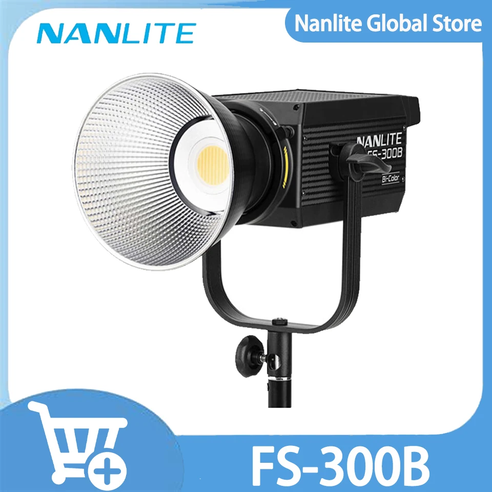 Nanlite FS-300B 350W BI-COLOR Spotlight 2700K-6500K COB VIDEO Light Photography Lighting FLEPT LIGHT pre štúdio Outdoor