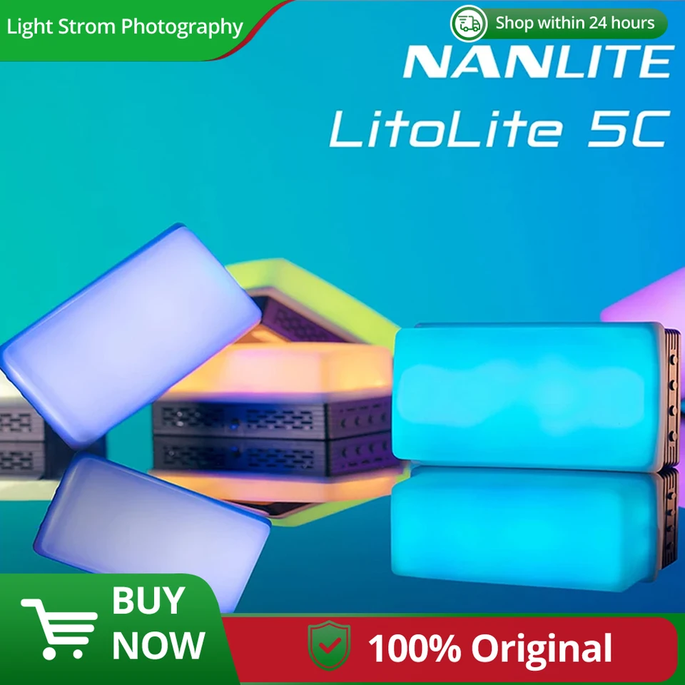 Nanlite litolit 5c vreckové svetlo RGB LED náplň LIGH LIGHT LIGHT LIGHTALICKÉ VOJENNÉ VIDOODO