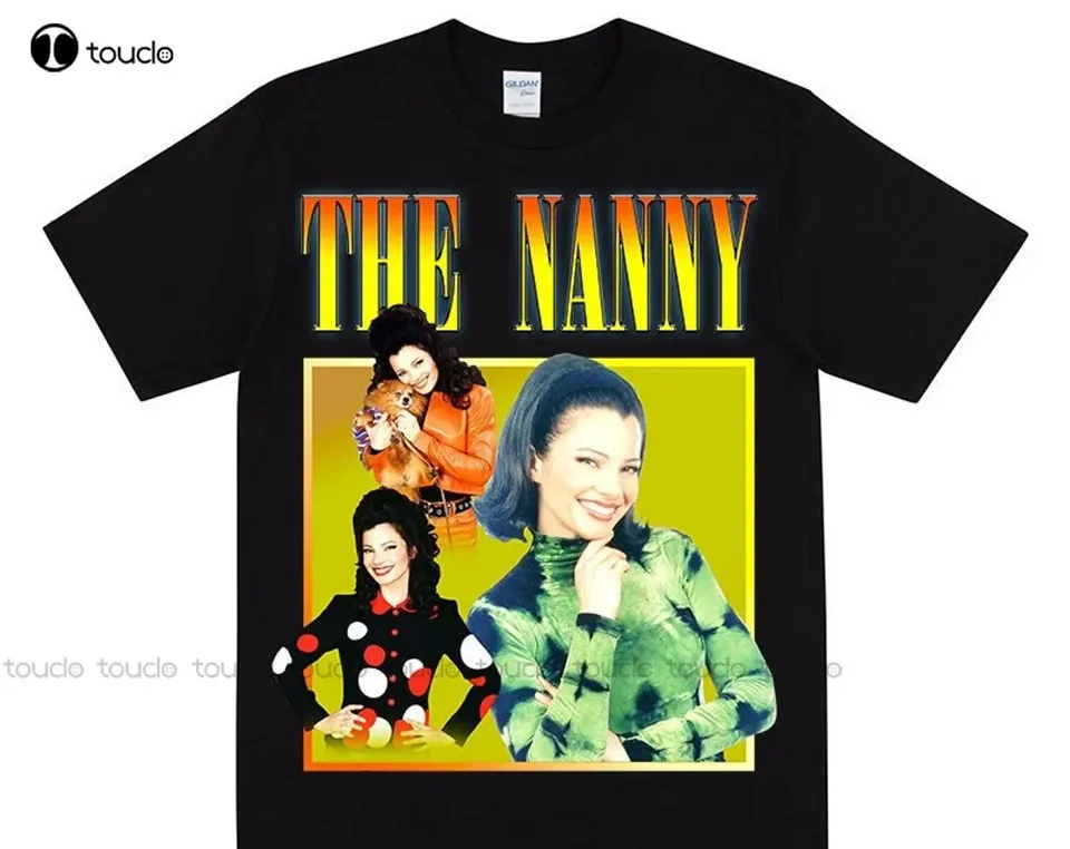Nanny T tričko Fran Drescher štýl vyzerá v ročníku 90. rokov tlač Fran Fine Instified Days Baggy priateľ TEE Vlastný darček