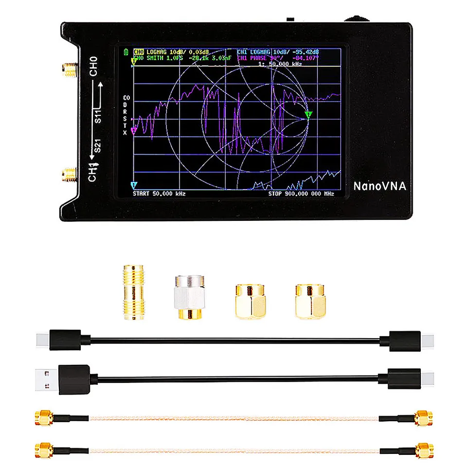 Nanovna-H4 4-palcový analyzátor vektorovej siete 10 kHz-1,5 GHz Analyzátor Short Wave MF HF VHF UHF Hugen verzia 4 