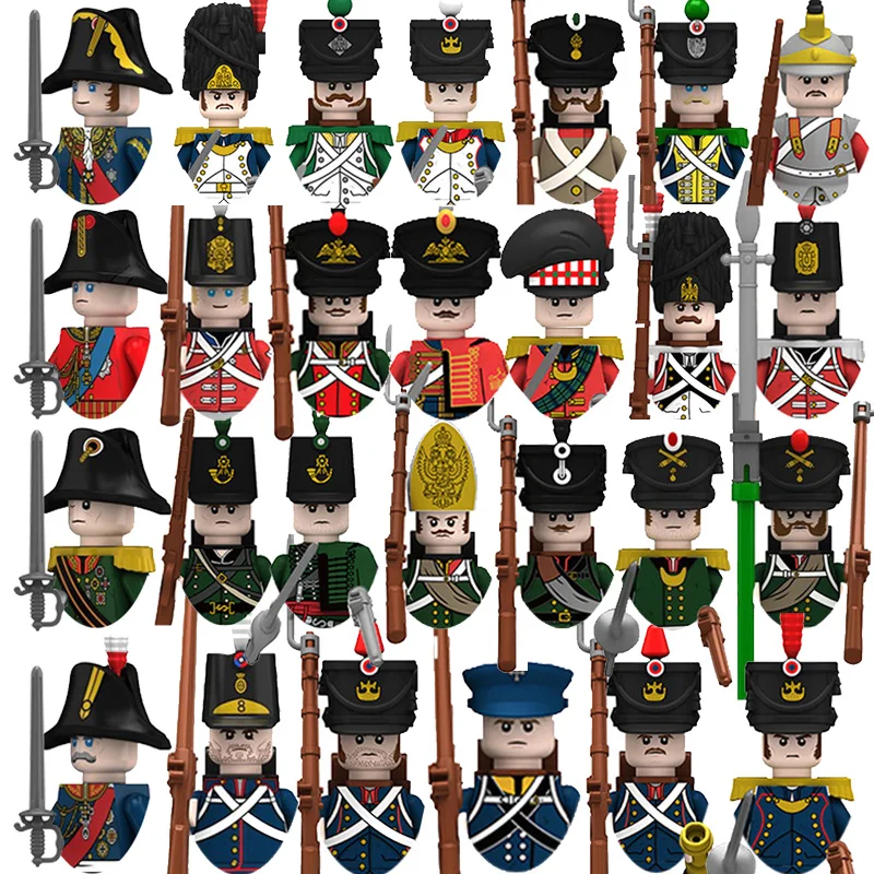 Napoleonské vojny Vojenské postavy britských francúzskych armád Vojaci vojvodov Duke Infant Cavalry Artilleryman Weapon Model Model detské hračky Darčeky
