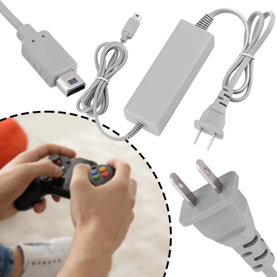 Napájací adaptér pre gamepad bezpečné rýchle nabíjanie American Standard Controller Charger pre nabíjačku Nintendo Wii U