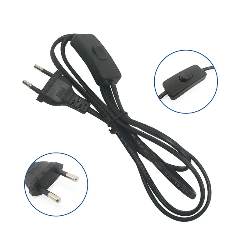 Napájací vodič EÚ s elektrickými káblami prepínača pre LED trubicu 1,8 me