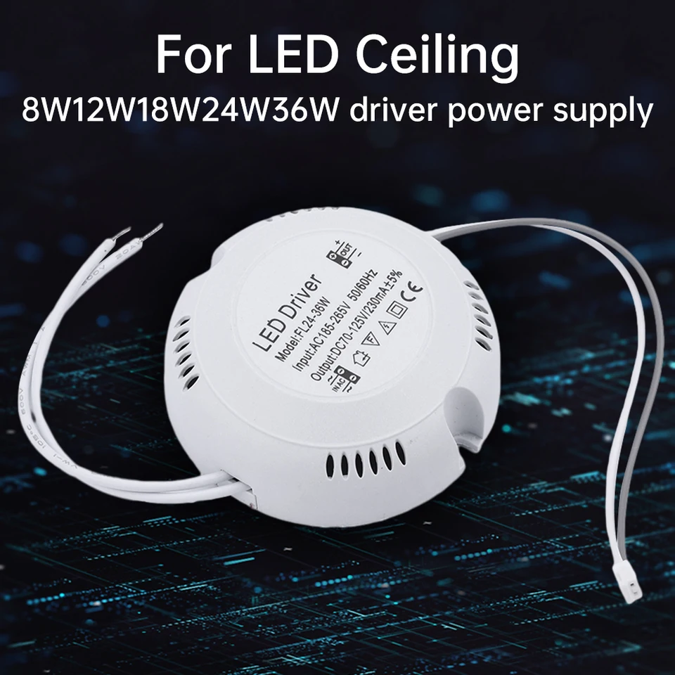 Napájací vodič LED vodiča osvetlenia 8-24W / 24-36W Vodič LED svetla LED žiarovky