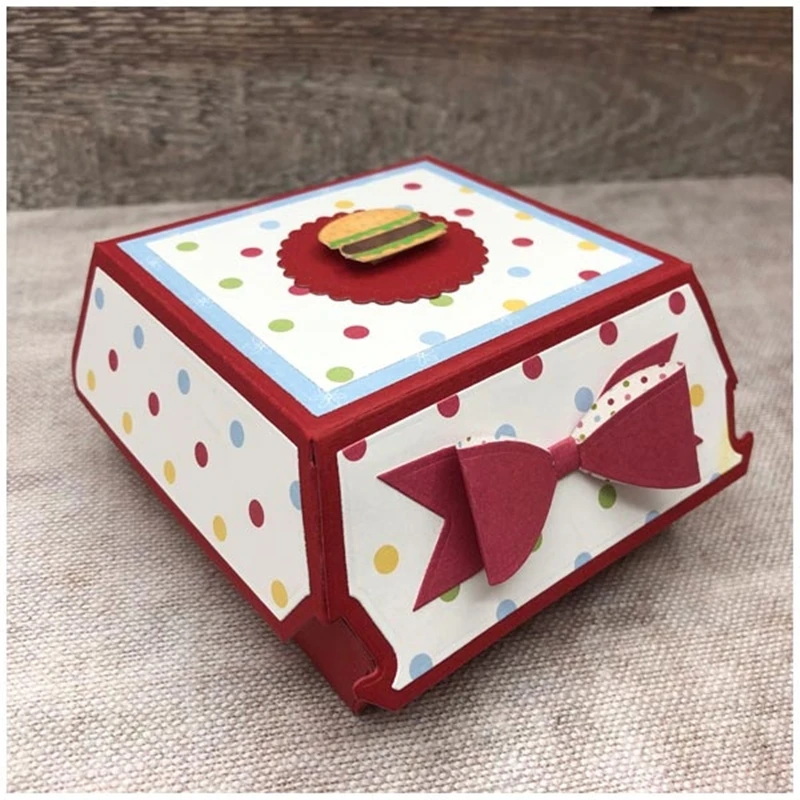 Narodeniny 3D kovové rezanie matrice pre hamburger kartón scrapbooking doplnky vyrezané reliéfový rámec Card Card Craft Die Set