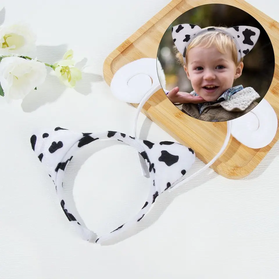 Narodeniny plyšový pes Zebra Cosplay Hair Band Animals Ears Ears čelenka Dodávka vlasové doplnky
