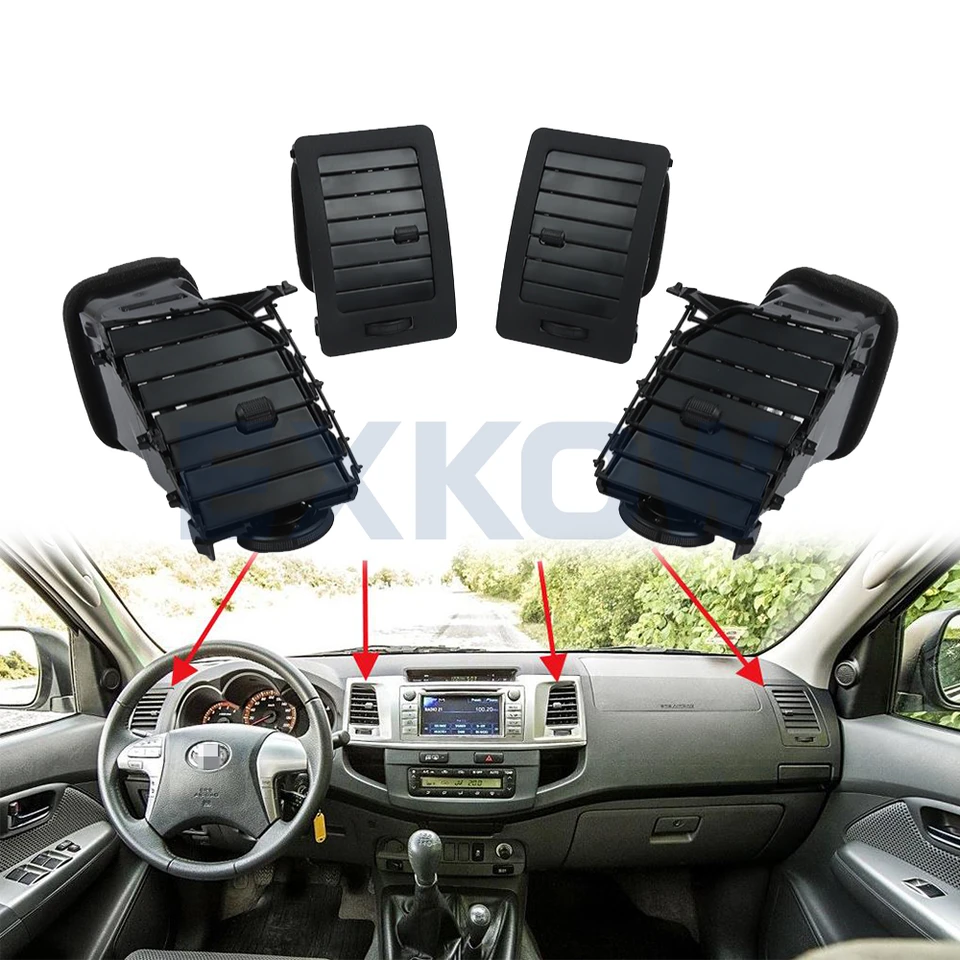Nastavená prístrojová doska Vzduchová výstup pre Toyota Hilux Pickup Vigo Kun15 Kun26 2004-2012