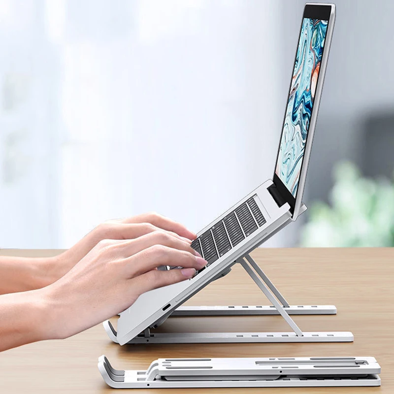 Nastaviteľná notebook prenosný stánok stojan na stojan na stoličku chladiace podložky prenosný držiak na prenosný lapdesk cooling držiak stúpa