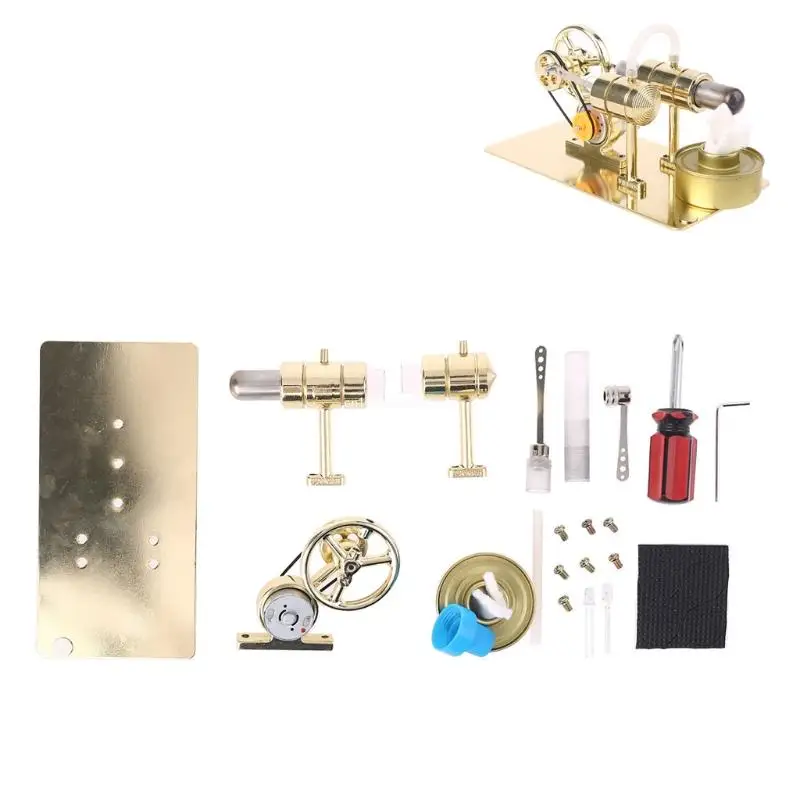 Nastaviteľná rýchlosť mini horúci vzduch Stirling Generátor motor Motor Model Toy Gift Dropship