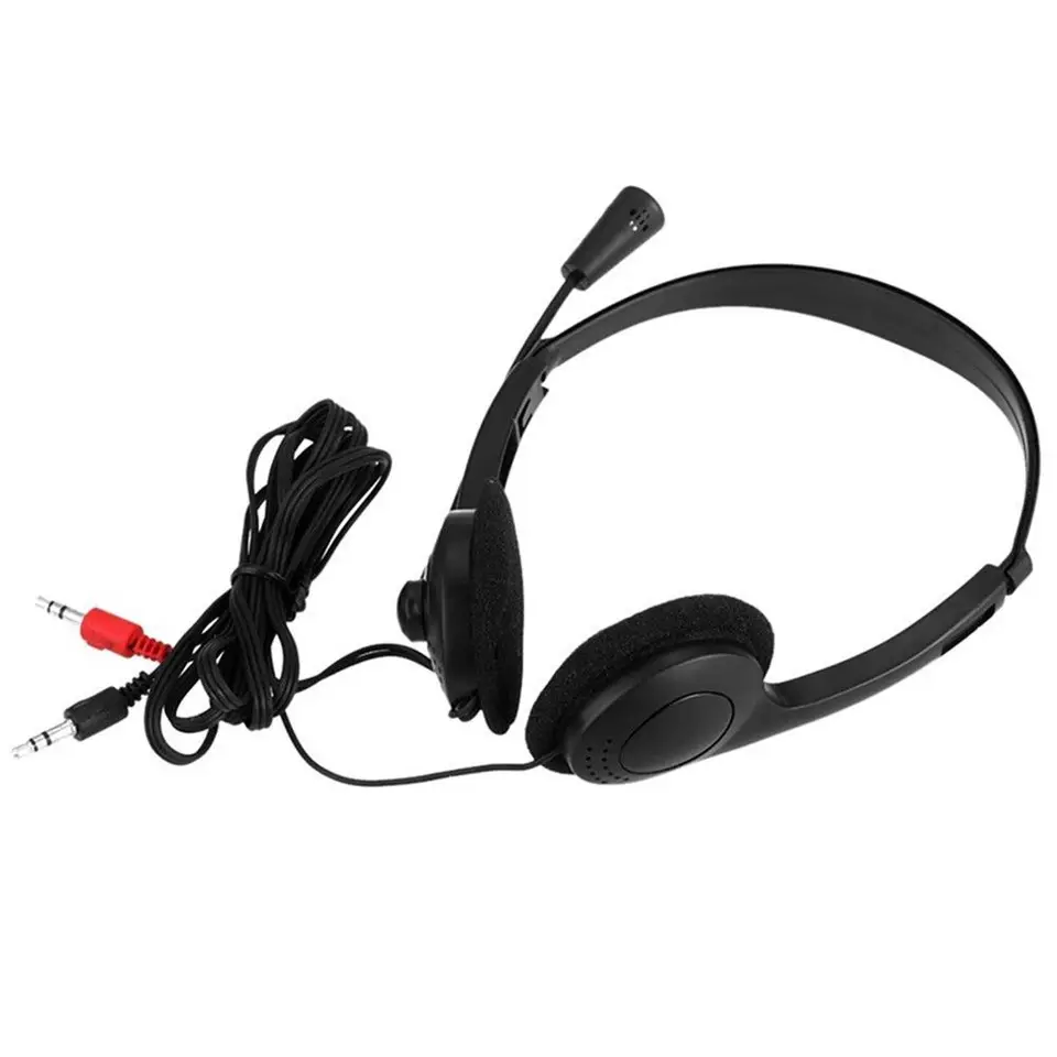Nastaviteľná čelenka Záver hluku pre slúchadlá pre prenosný počítač káblové slúchadlá stereofónny headset