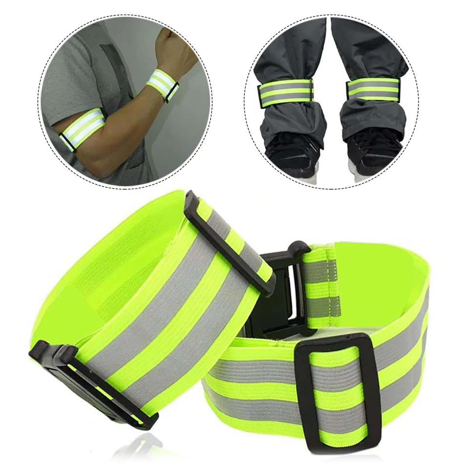 Nastaviteľné rameno teplejšie bicykel Bike Bezpečnosť Športový reflexný pásový remienok Snap Wrap Arm Arm Armband Dropshipping Hot