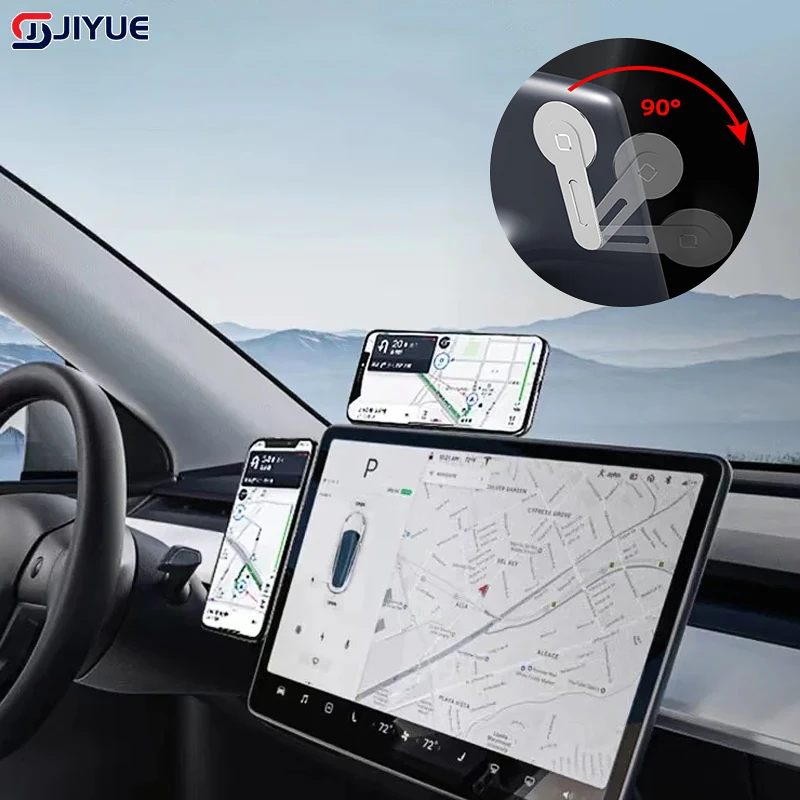 Nastaviteľný držiak na telefónne telefónny telefón pre model Tesla Model 3/Y/X/S pre Magsafe Telefón kovový rozširujúci držiak na boke notebooku Side