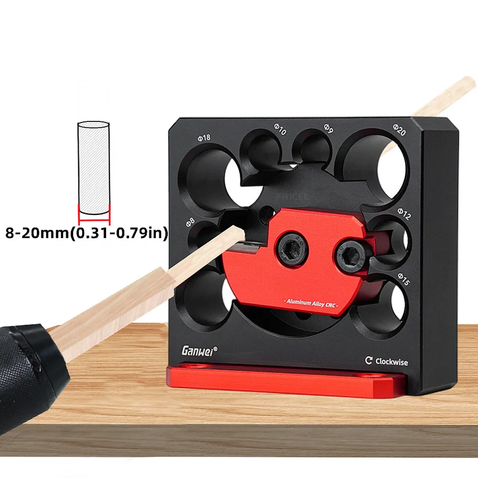 Nastaviteľný výrobca hmoždinky Jig 8 mm-20 mm s karbidovými čepeľami drevené drevené elektrické vŕtacie mletie