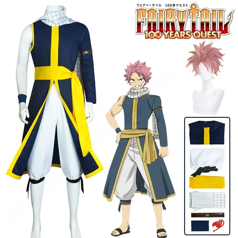 Natsu Dragneel Cosplay kostým parochňa anime rozprávka