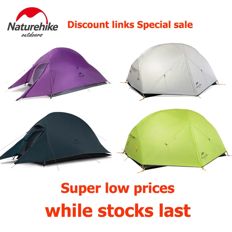 Naturehike Cloud Up 2 stan ultralight kemping stan dvojvrstvový vodotesný stan vonkajší turistický batohový stan s voľnou rohožou