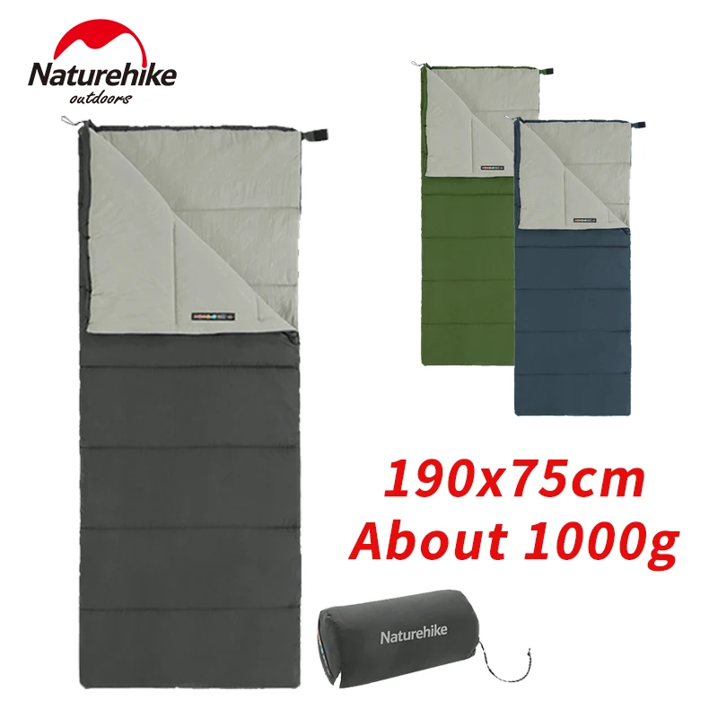 Naturehike F150 zostrihovateľný spacák 5 ~ 15 ℃ Vonkajší kemping stan Zhustený teplý obálka spacák