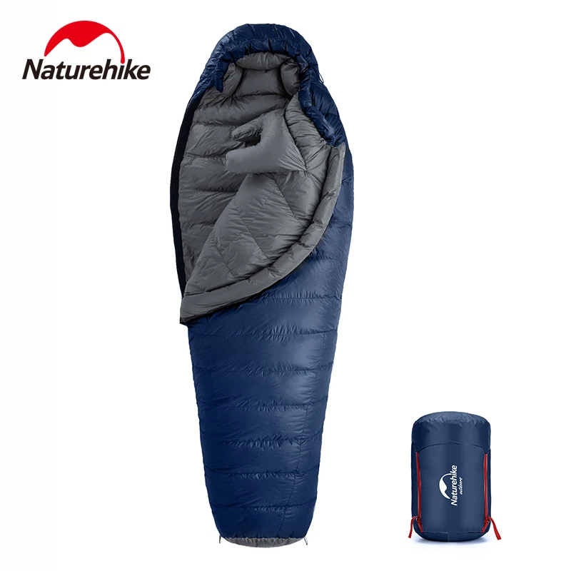 Naturehike kačica dole naplnená spacáčka múmie v zime teplé 650 fp pohodlie vonkajšie vodotesné kempingové vrecko Spaľba