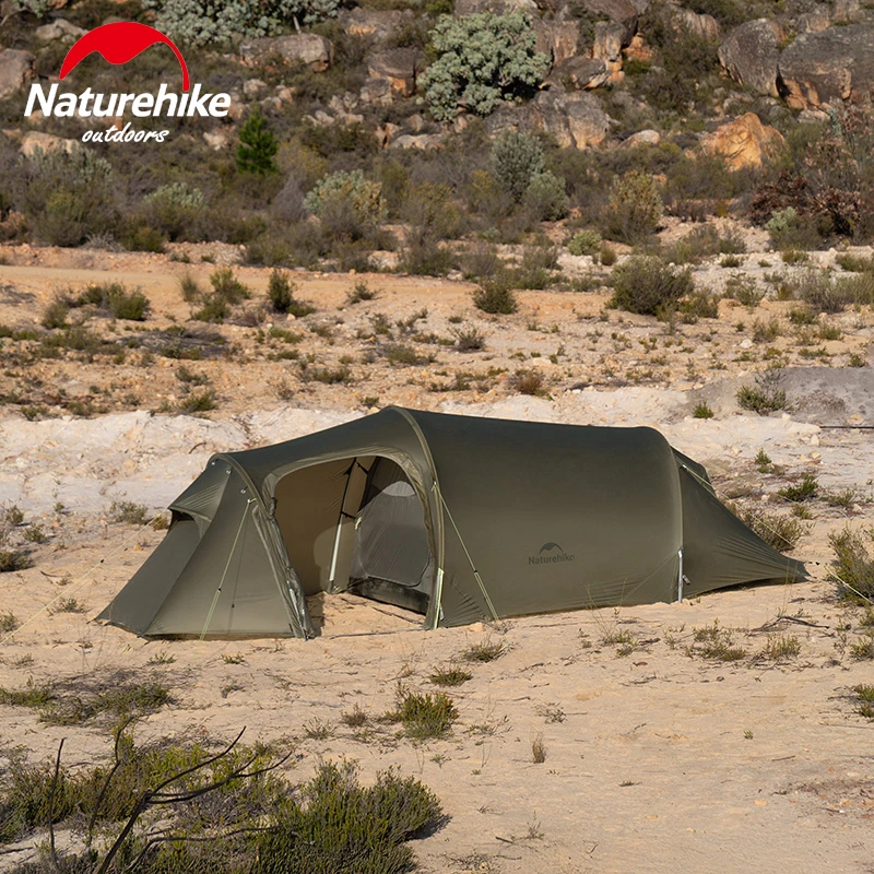 Naturehike Opalus 15D Silikónový tunel Stan 4 Sezóna Outdoor 2-3 osoby Ultralight prenosné kemping