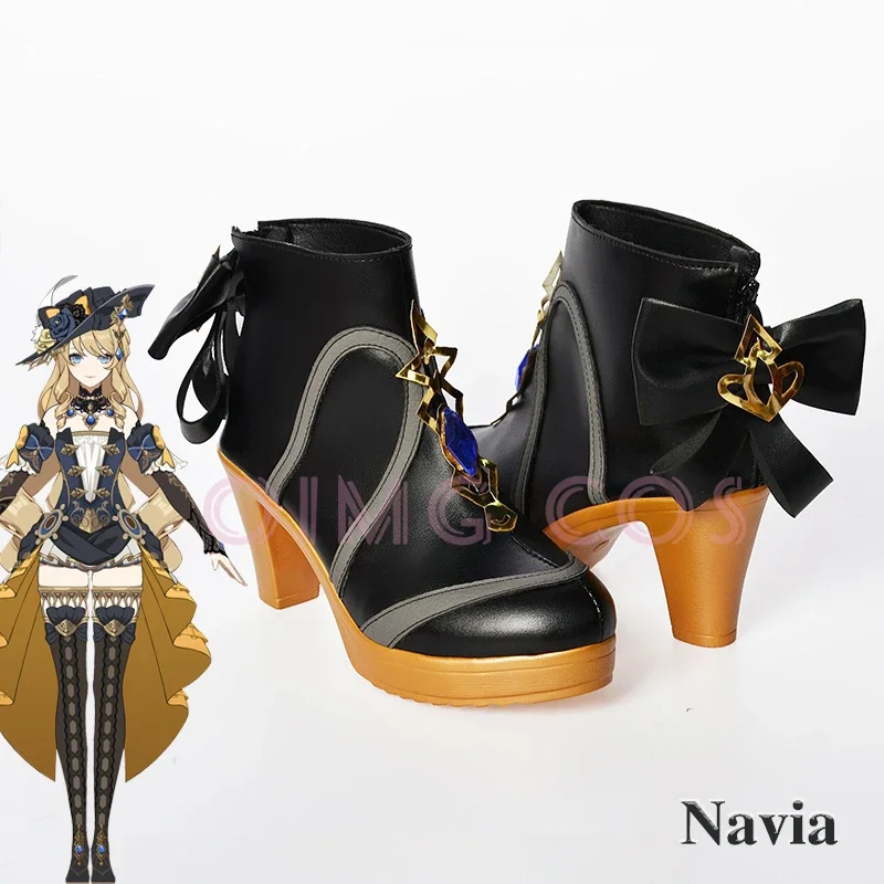 Navia cosplay topánky anime čínsky štýl Halloween for Genshin Impact Women Game