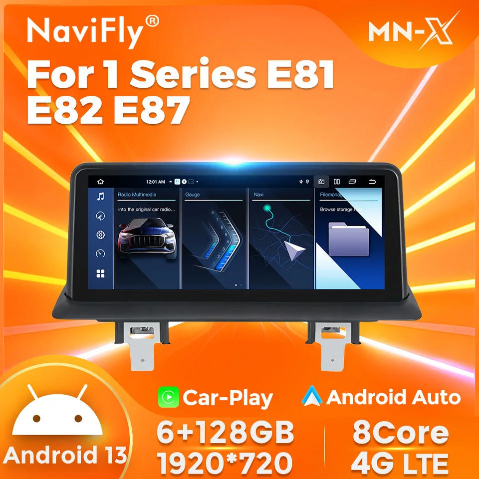 Navifly CarPlay Integrated Car Radio pre BMW 1 Series E87 E81 E82 E88 CCC CIC Stereo GPS DSP WiFi Android Auto Multimedia Player