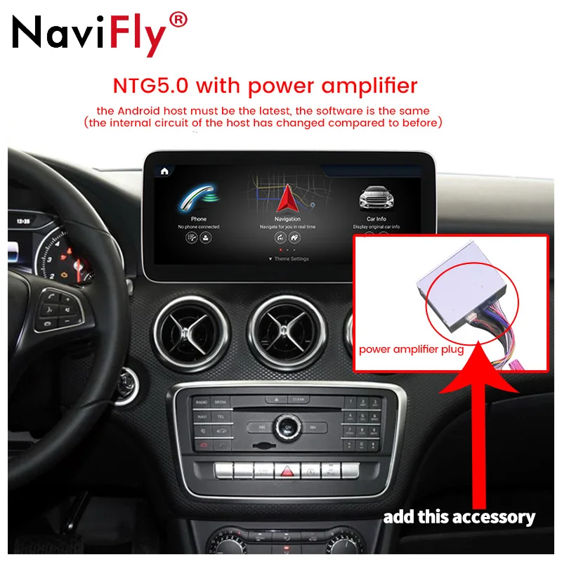 Navifly for Mercedes-Benz Special Machine NTG 5.0 Špeciálne riešenie zvukového oneskorenia príslušenstva pre triedu ABC W176 W205 W212 NTG5.0