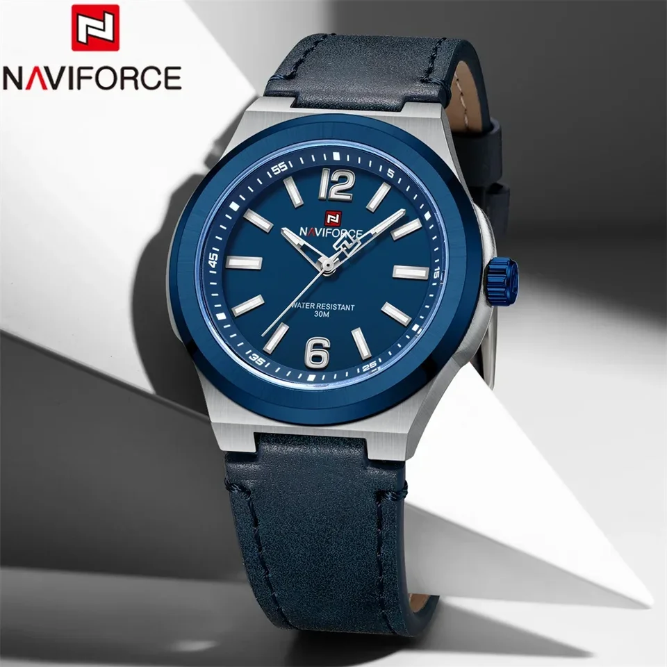 Naviforce móda noví muži náramky Top značky luxusné vodotesné hodinky Business Sport Military Original Quartz Muž Clock 9233