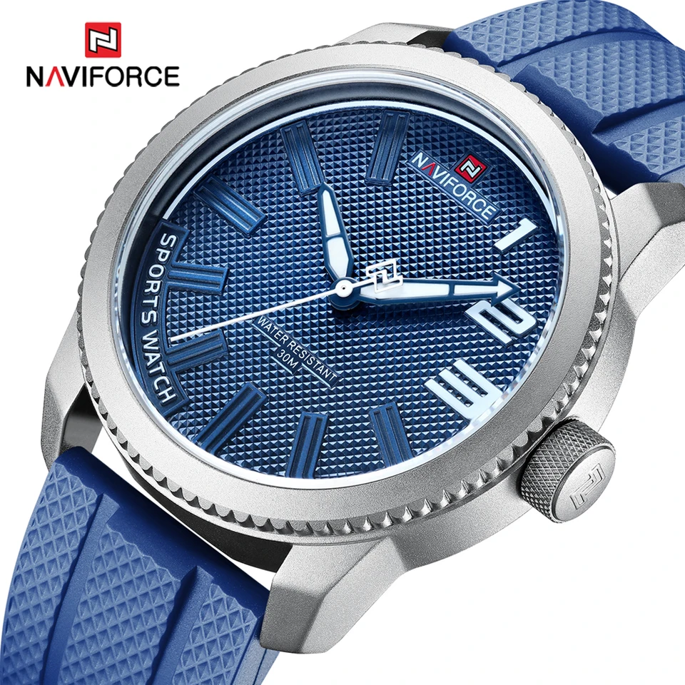 Naviforce Top Brand Watch Men Fashion Príležitostný vodotesný jednoduchý štýl Quartz náramky vojenské mužské mužské remienky